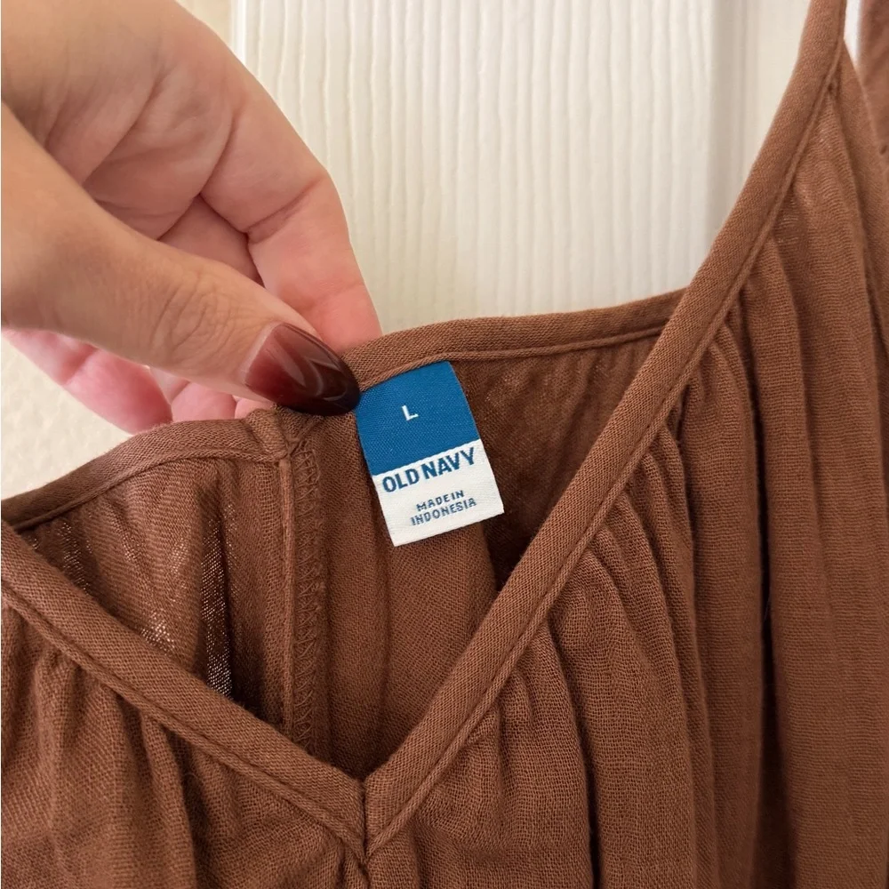 Old Navy Brown Sleeveless V-Neck Maxi Dress - Picture 4 of 5
